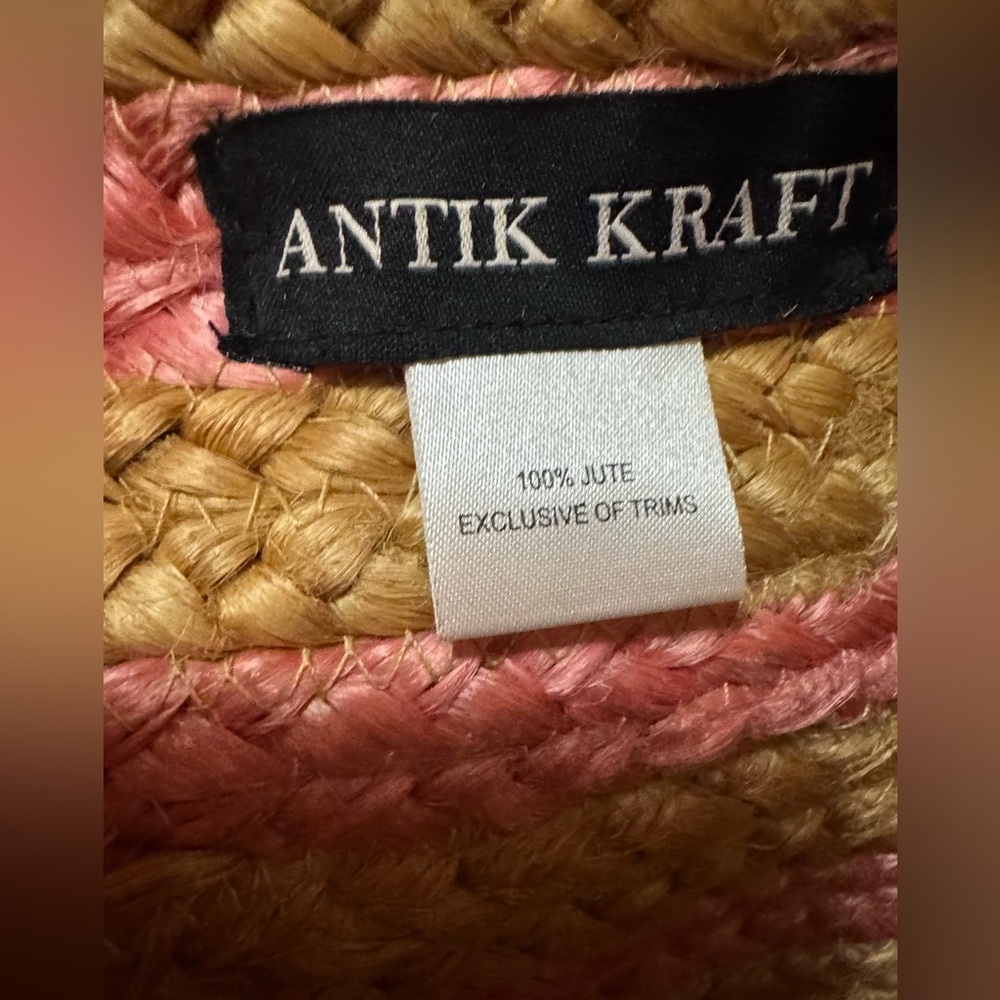 NWT Antik Kraft Jute tote - Picture 6 of 12